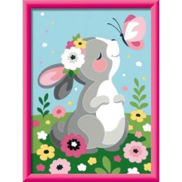 Ravensburger RAV00025836 CreArt Kids - Kit de pintura por números "Conejo y mariposa" (18 x 24 cm)