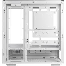 Deepcool Caja Ordenador Gaming ATX CH690 con Pantalla LCD, Compatible con Radiadores y Ventiladores, Torre Blanca
