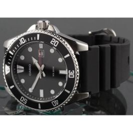 Casio CAS4549526323973 Reloj de Cuarzo para Hombre - Negro y Acero, Cristal Mineral, Resistencia al Agua 20 Bares