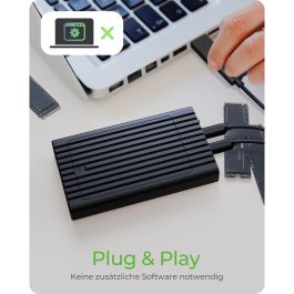 ICY BOX IB-2817MCL-C31 Caja Externa USB-C 3.2 para 2x M.2 NVMe SSD con Función de Clonación