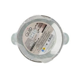 Quid Cacerola Cocco 22 cm Acero Esmaltado Verde Antiadherente. Compatible con Vitrocerámica, Gas, Eléctrico y Lavavajillas