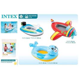 Intex Barca Hinchable para Niños (Pez 132x94 cm) (Coche 74x109 cm) (Avion 119x114 cm) de 3 a 6 Años - Modelos Surtidos