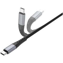 4smarts PrimeCord Cable USB-C 60W 1.5m Negro para Carga y Sincronización de Dispositivos