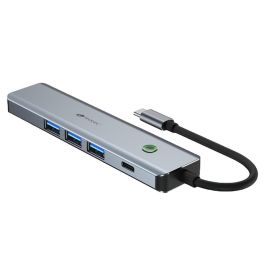 LEOTEC LEDS05 Base para Portátil y Replicador de Puertos Acoplamiento Gris con Carga PD 100W y HDMI 4K