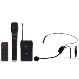 Fonestar MALIBU-312 Altavoz Portable Bluetooth 250W con 2 Micrófonos Inalámbricos y Batería Recargable para Eventos y Karaoke