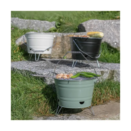 Livoo DOC327V Barbacoa de Carbón Portátil Verde - Ligera y Plegable - Fácil de Limpiar