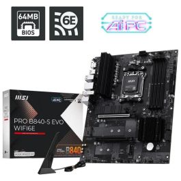 MSI Placa Base PRO B840-S EVO WiFi 6E para AMD Ryzen Serie 7000/8000/9000 AM5 DDR5 con WiFi 6E y LAN 2.5G 911-7E93-001