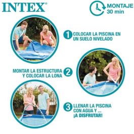 Intex Piscina Rectangular con Estructura Metálica 450x220x84cm con Bomba de Filtración para Jardín