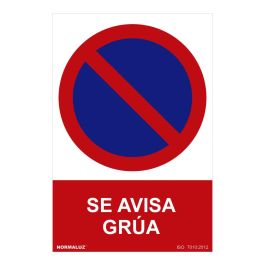 Normaluz Señal Prohibido "Se Avisa Grúa" PVC 0.7mm 30x40cm Precio: 3.50000002. SKU: S7907059