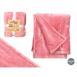 Manta Sedalina Rosa 180X220Cm Giftdecor (6 Unidades) Precio: 67.99000043. SKU: B18MP4C52B