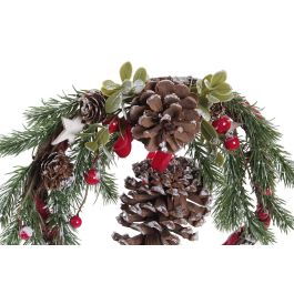 Decoracion Colgante Navidad Alpina DKD Home Decor Marron Rojo 8 x 23 x 30 cm (6 Unidades)