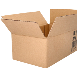 Q-connect Caja embalar americana carton reciclado canal simple 5 mm color kraft 250x150x100 mm