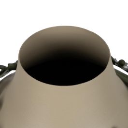 Jarrón Flores Beige-Verde Metal 30 X 30 X 53 cm