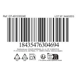 Inde Cacerola Hermes 24 cm (5.5 L) de Acero Inoxidable para Inducción con Tapa (4 Unidades)