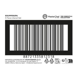 Inde Set 5 Utensilios Cocina 10.4 cm Ancho x 11.6 cm Alto x 31.3 cm Largo (24 Cajas) Precio: 222.9667. SKU: B1AE5E9T6S