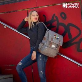 Karactermania Mochila Harry Potter Oxford Greyly 40x29x14 cm Gris Algodón