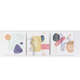 DKD Home Decor Cuadro Moderno Abstracto Multicolor Lienzo Pino 40x40x1.8 cm, Set de 3 Unidades Precio: 7.10028. SKU: B169FHBQ9R