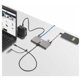 StarTech USB-C/USB-A HUB - GBE - RS232, Hub 2 Puertos USB-A 5Gbps, Ethernet Gigabit, Puerto Serie RS232 con Power Delivery 100W