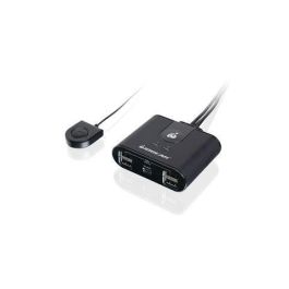 IOGEAR Switch para Compartir Periféricos USB 2.0 de 2 Ordenadores y 4 Dispositivos (Teclado, Ratón, Impresora)