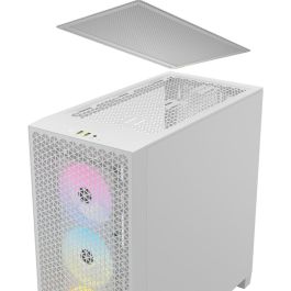 Corsair 3000D RGB Airflow Torre Media Blanca con 3 Ventiladores AR120 RGB Preinstalados CC-9011256-WW