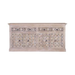 Giner y Colomer Aparador Madera de Mango Natural 190 cm 4 Puertas 4 Cajones