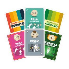Exploding Kittens Block Block Burrito EKITTB03ES Juego de Cartas con Escudo de Tortilla para Bloquear Burritos