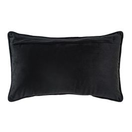 DKD Home Decor Cojín Árabe Negro de Poliéster 10x50x30 cm con Cremallera Oculta DKD Home Decor Cojín Árabe Negro de Poliéster 10x50x30 cm con Cremallera Oculta