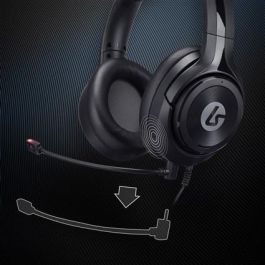 Lucid Sound LS10P Auricular Gaming con Cable para PlayStation Negro, PS5 y PS4, Micrófonos Duales, 50mm, Comodidad Gafas