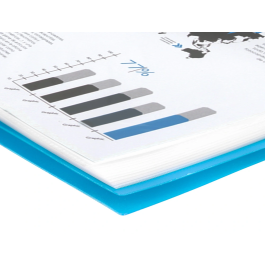 Liderpapel Carpeta Escaparate con Espiral 10 Fundas Polipropileno DIN A4 Azul