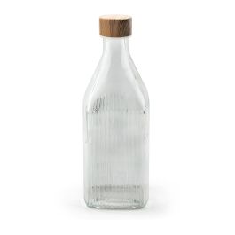 La Mediterranea Botella de Vidrio Cuadrada con Tapa de Metal Wood 1L (24 Unidades) La Mediterranea Botella de Vidrio Cuadrada con Tapa de Metal Wood 1L (24 Unidades)