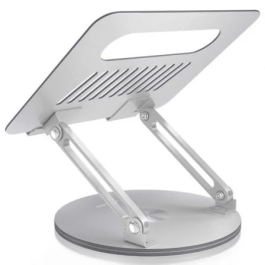 AISENS - SOPORTE DE SOBREMESA XL GIRATORIO AJUSTABLE PARA PORTATIL / TABLET 10-17, PLATA