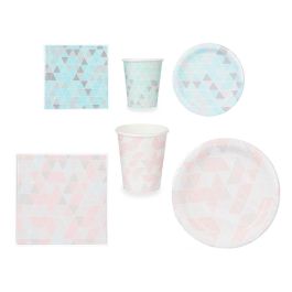 Set 30 Pzs Cumpleaños Rombos Surtidos Arte Regal 23x23.5x10 cm - Papel, Azul, Gris, Rosa, Blanco (12 Unidades) Set 30 Pzs Cumpleaños Rombos Surtidos Arte Regal 23x23.5x10 cm - Papel, Azul, Gris, Rosa, Blanco (12 Unidades)