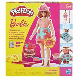 Hasbro Barbie Play-Doh Rosas y Cerquillos Set de Manualidades para Crear Ropa y Peinados, Edad +5 Años