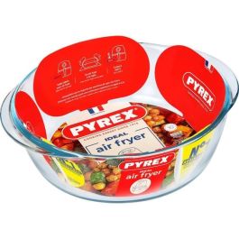 Pyrex® Fuente Redonda Vidrio Airfryer 26 cm 2.3L - Apta Horno, Microondas, Lavavajillas, Congelador, 300°C, Extra Resistente