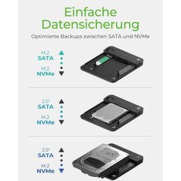 ICY BOX Docking Station para 2.5" SATA y M.2 NVMe - USB 3.2