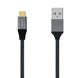 AISENS Cable USB 3.1 Gen 2 A/M - USB-C C/M 1.0M Gris A107-0631