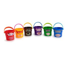 Tachan Juego de Cubos para Apilar de Baño con Números, Letras y Animales - Juguete Infantil Recomendado +12 Meses