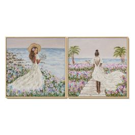 Cuadro Mediterraneo DKD Home Decor Multicolor 4 x 100 x 100 cm (2 Unidades)
