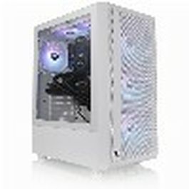 Thermaltake S200 TG ARGB Caja PC Midi Tower Blanca con Panel Lateral Cristal Templado e Iluminación ARGB, Soporte Ventiladores 120/140mm