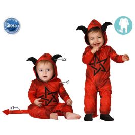 Disfraz de Demonio Rojo para Bebé con Capucha, Cola y Cuernos Negros. Ideal para Halloween y fiestas temáticas. Talla 24 meses. Precio: 10.50000006. SKU: B1C6W4W4F3