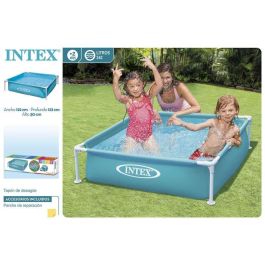 Piscina cuadrada desmontable mini frame (capacidad 342 litros) (+ 2 años) 122x122x30 cm Piscina cuadrada desmontable mini frame (capacidad 342 litros) (+ 2 años) 122x122x30 cm