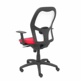 PIQUERAS Y CRESPO Silla Jorquera malla blanca asiento bali rojo PIQUERAS Y CRESPO Silla Jorquera malla blanca asiento bali rojo