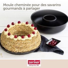 Zenker ZEN1700007748374 Juego de Moldes para Tartas y Savarín, Negro Metalizado, 30.5 x 11.5 cm y 28 cm