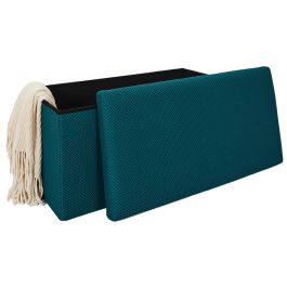 Banco-Puf Plegable Atom Azul Home Deco Factory Banco-Puf Plegable Atom Azul Home Deco Factory