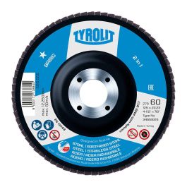 Tyrolit Disco de láminas 27cla Ø125 x 22,23 mm Grano 60 para Acero y Acero Inoxidable Precio: 2.95000057. SKU: B1K99NKDTQ