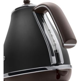 Delonghi KBOV2001.BK Hervidor de Agua Eléctrico 2000W 1.7L Negro Mate / Chocolate