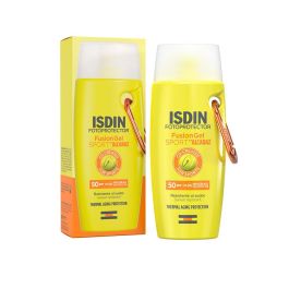 Isdin Alcaraz Fusion Gel Sport SPF50 100 ml - Protector solar resistente al agua y sudor para deporte