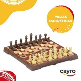 Cayro Juego de Ajedrez y Damas Magnético 24x24 cm Plástico 2 Jugadores 7+ años