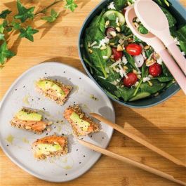 Berghoff 3950055 Bol con Tapa Grande para Ensalada, Pasta u Otros Platos - Moderno y Versátil