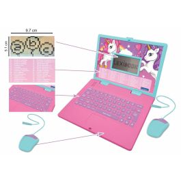 Lexibook Ordenador portátil Bilingüe Unicornio con 124 Actividades Inglés y Español para Niños +3 Años